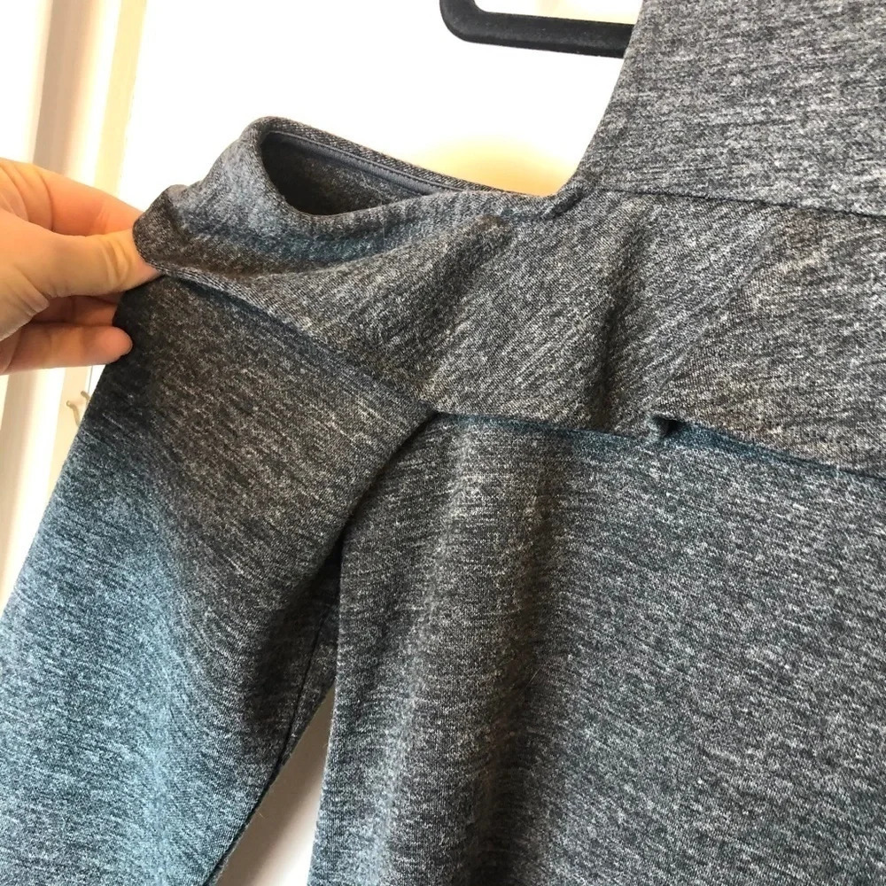 LOFT | Cold Shoulder Ruffle Sweatshirt Dress Gray - Picture 3 of 5